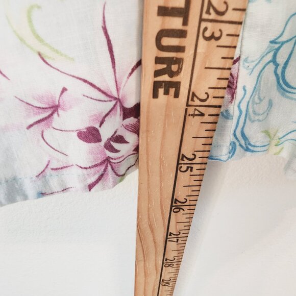 Tommy Bahama Girls Button Down Shirt Collar Floral Print M/8-10 Linen Blend - Picture 12 of 13